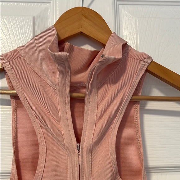 Pink Ruched Halter Midi Dress for Cocktail - Picture 4 of 7